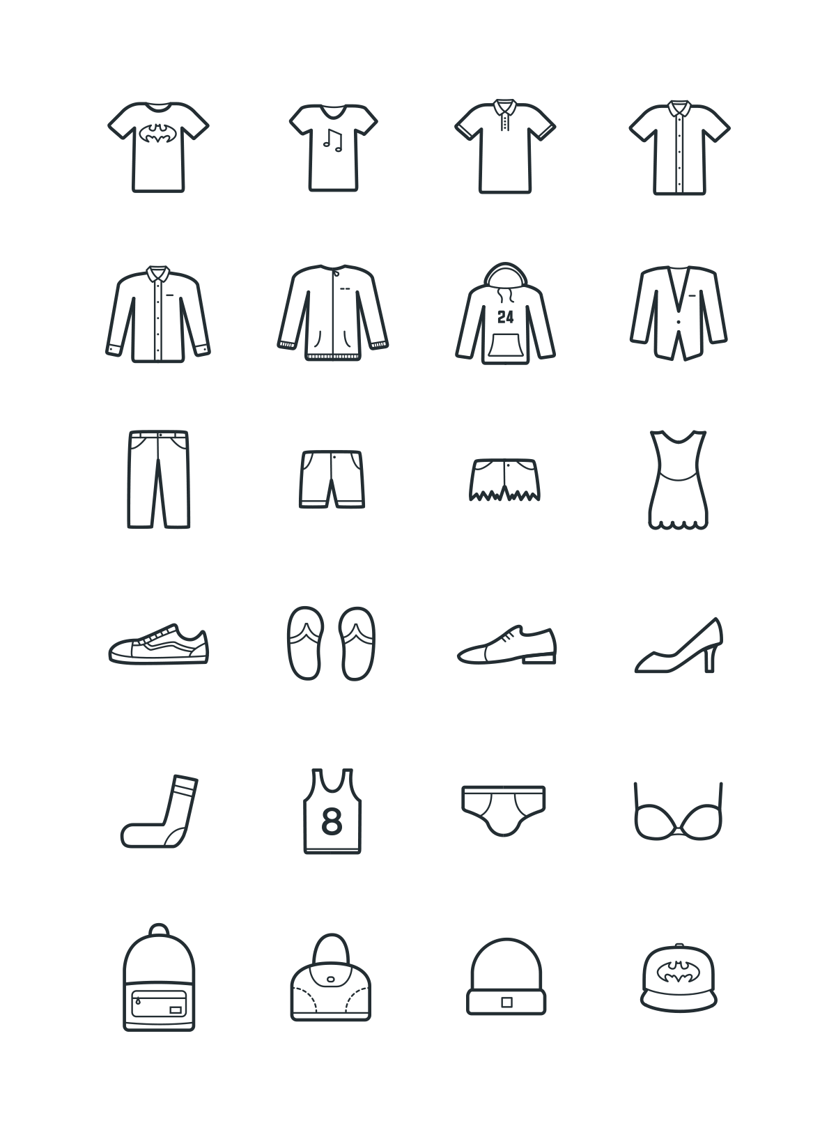 24 Clothes Icons