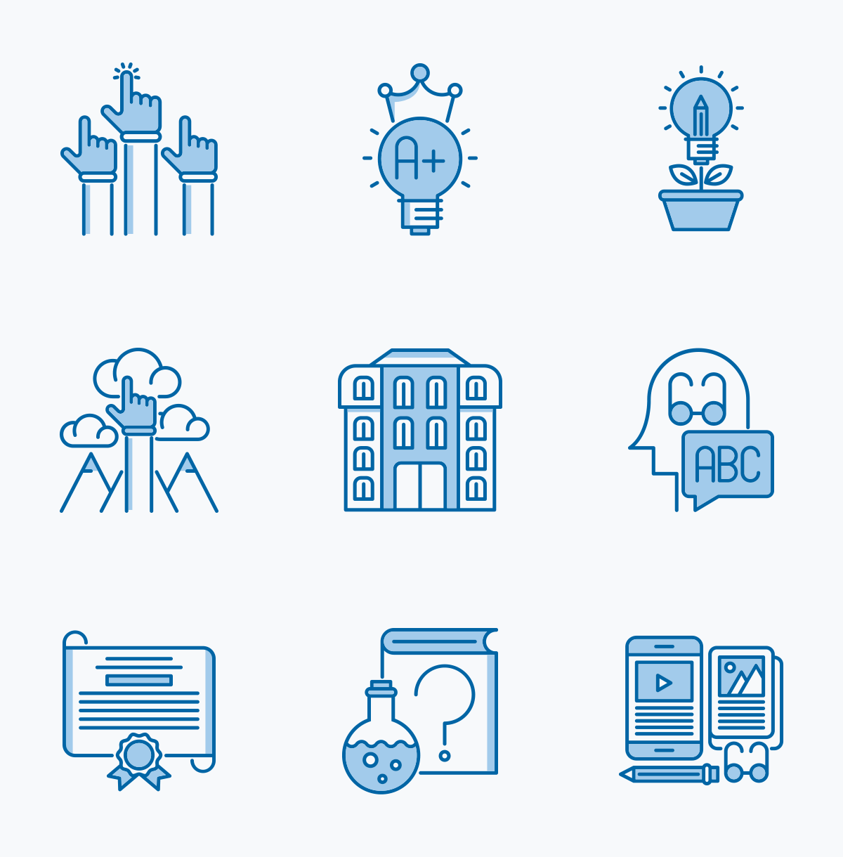 Knowledge and Education Icons