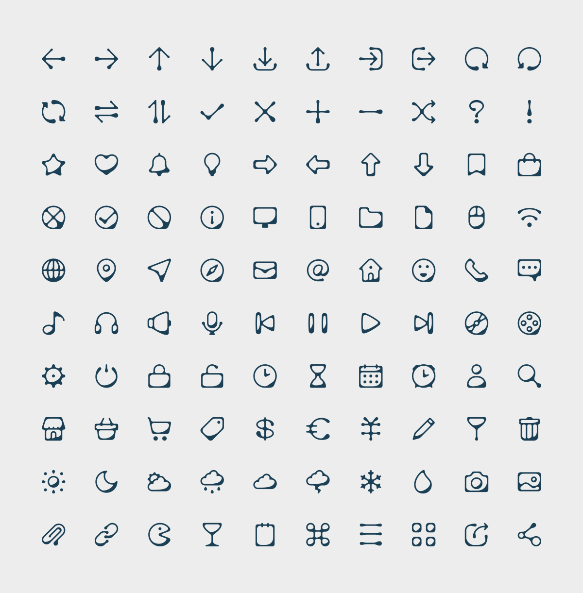 100 Ink Style Icons