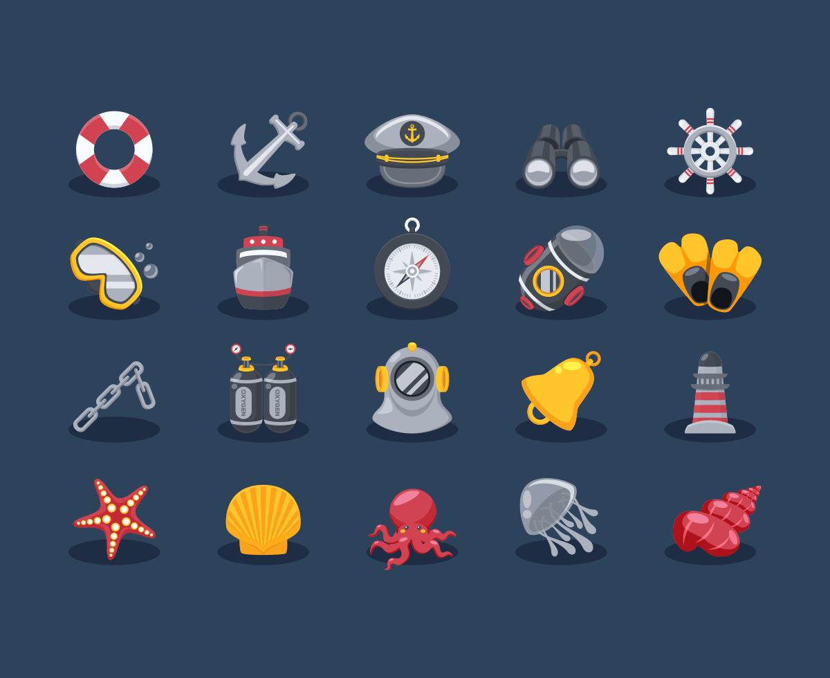 Sea Elements Icons