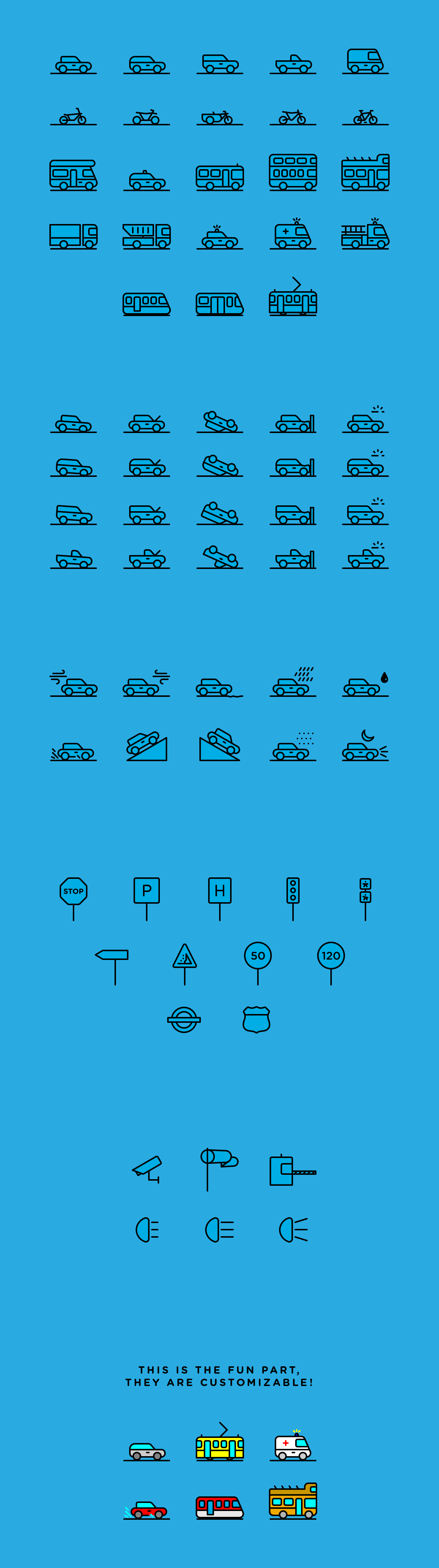 Traffic & Transportation Icons