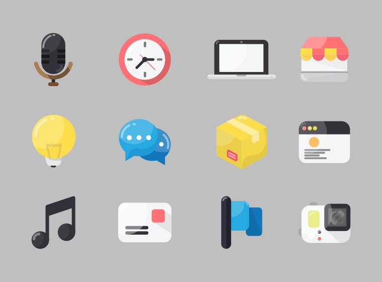 30 Free Flat Icon Pack