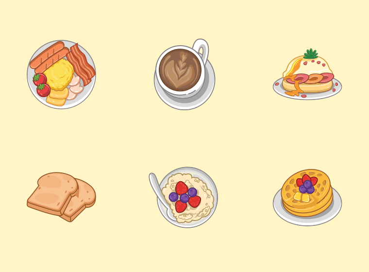 Breakfast Food Icons