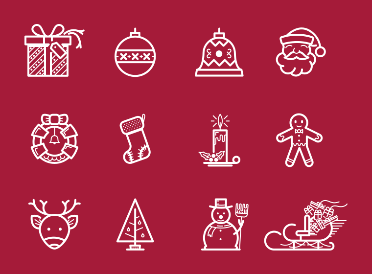 Merry Christmas Icons